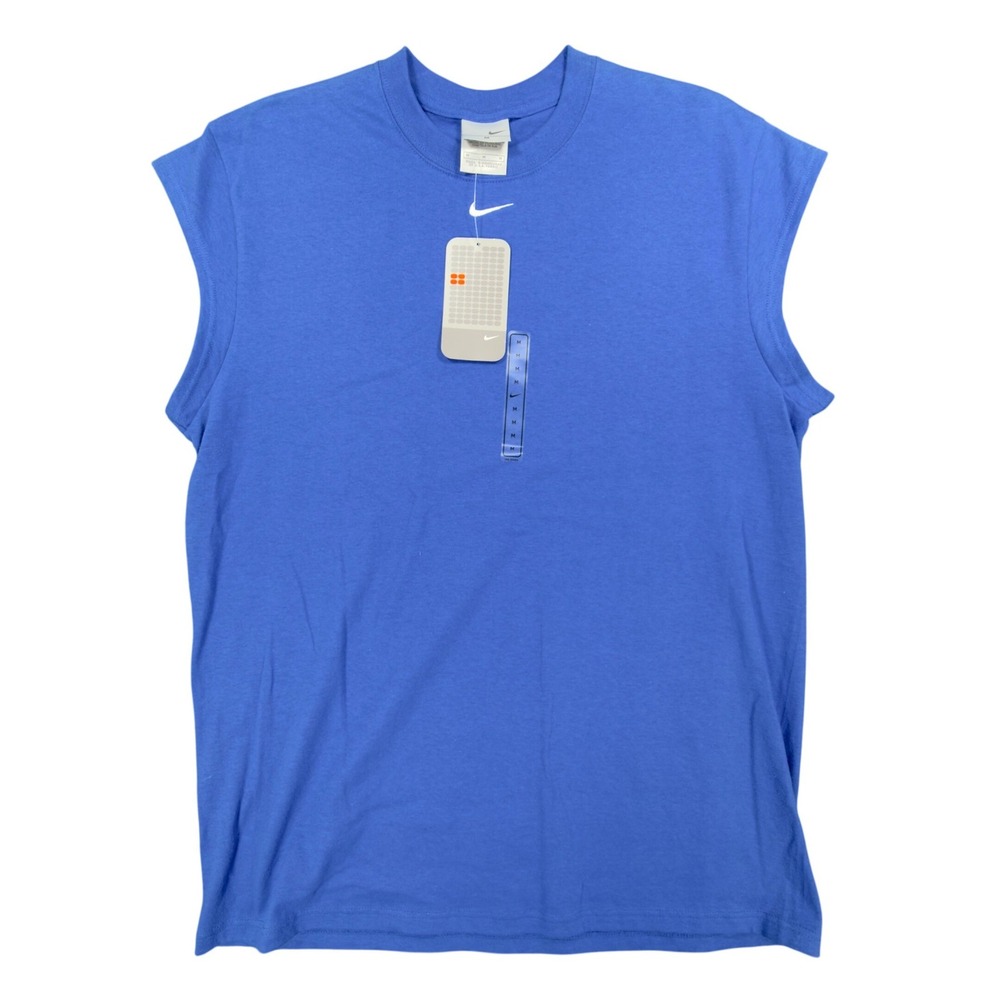 Nike Y2K Sleeveless Basketball Shirt Mens M Blue Cotton NWT 137312-401